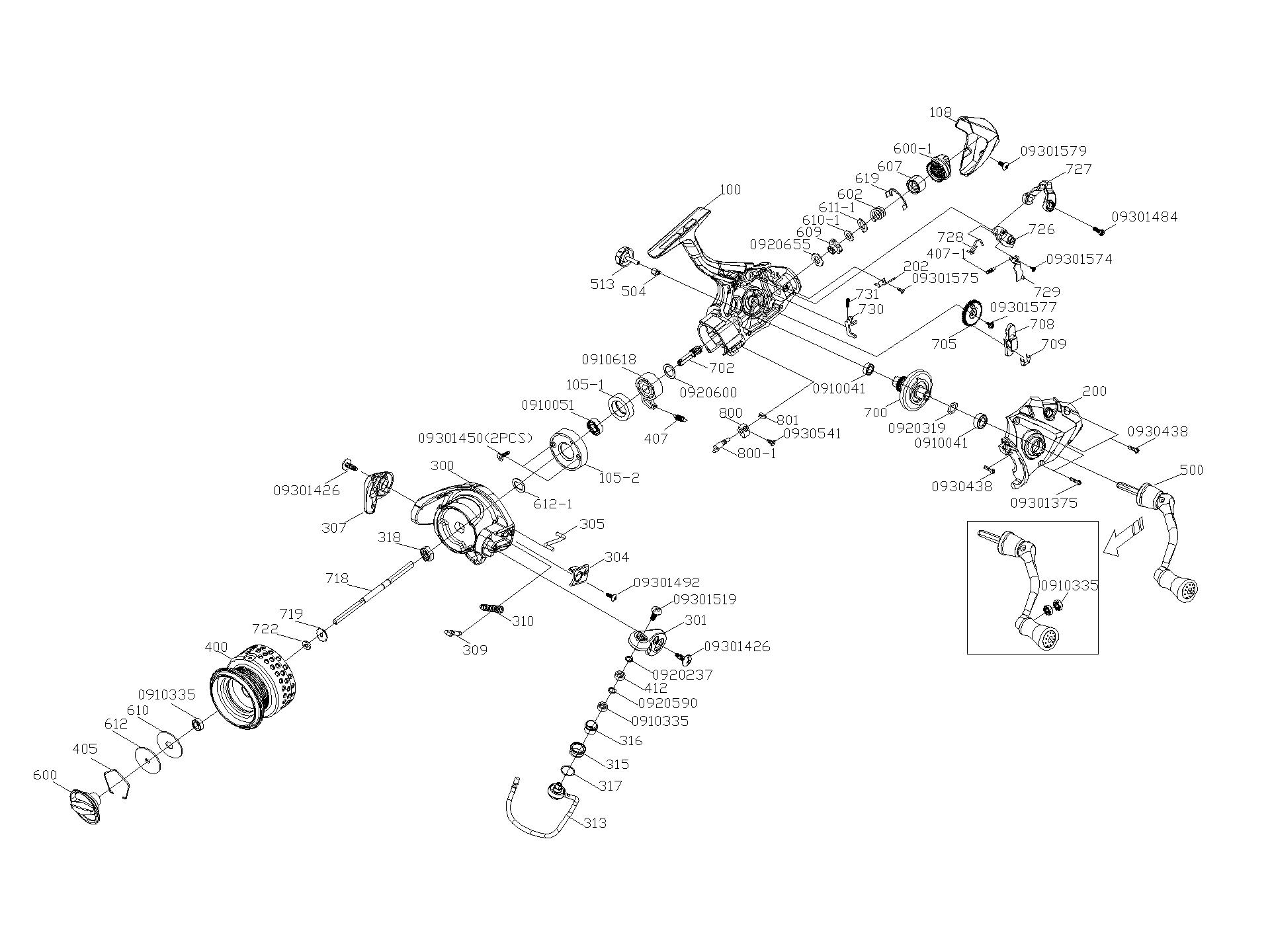 OKUMA REEL PARTS ORDERING SYSTEM